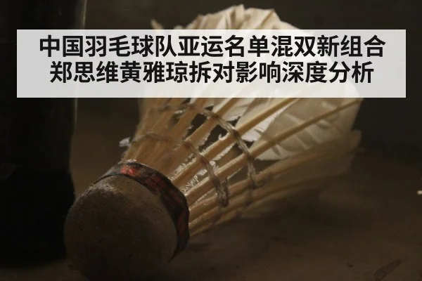 中国羽毛球队亚运名单混双新组合郑思维黄雅琼拆对影响深度分析